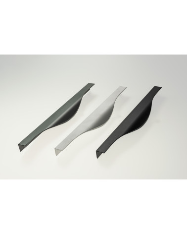 Maniglia per mobile LEXA maniglia design allineate su una superficie grigia