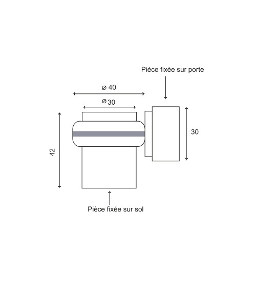 Fermaporta magnetico a molla AL3042 EUROWALE