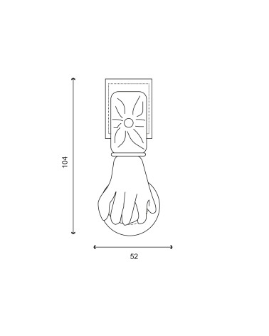 Disegno Battiporta MAIN in ottone titanio PVD EUROWALE