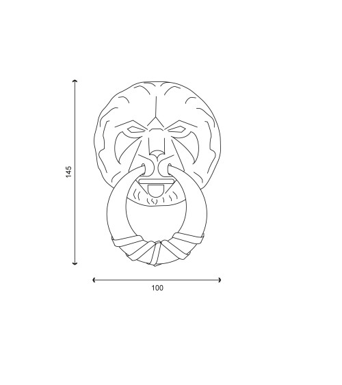 Battiporta LION in ottone titanio PVD EUROWALE