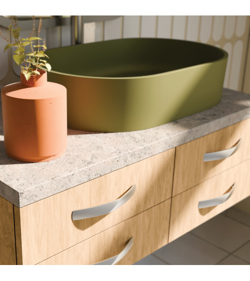 Maniglia per mobile in cromo lucido PIANO design