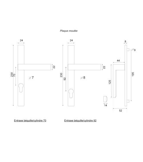 Bloom interasse 70 placca stretta 24 Bianco EUROWALE