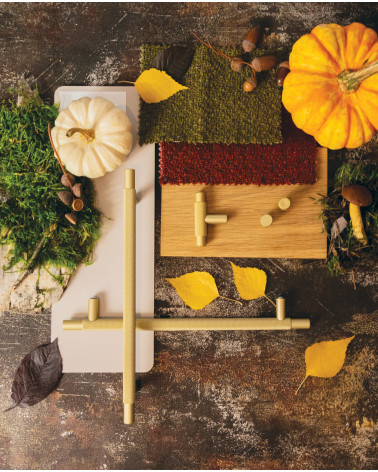 Maniglia per mobile anodo oro/oro opaco VENDÉ maniglia design valorizzata con materiali decorativi