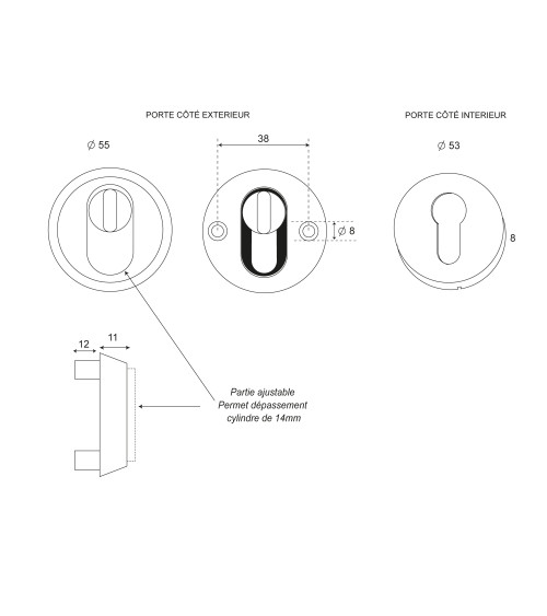 Rosetta di sicurezza rotonda Inox Nera EUROWALE