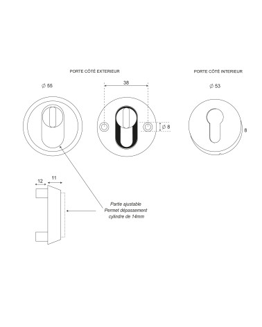 Disegno Rosetta di sicurezza rotonda Inox EUROWALE