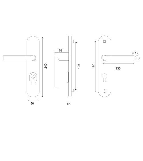 Insieme maniglie di sicurezza Altesse Inox EUROWALE
