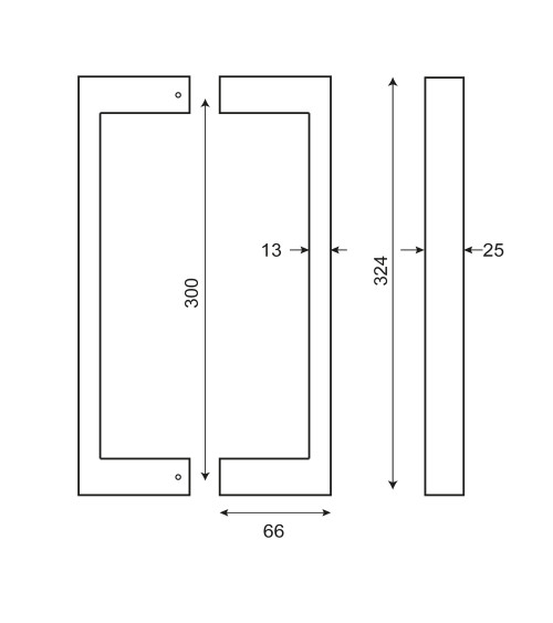 Maniglia di tiraggio semplice Majestea inox EUROWALE