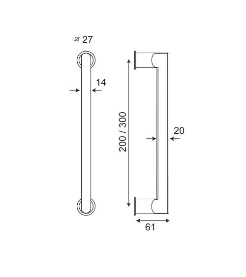 Maniglia di tiro New Pyla micro-rosette M Semplice EUROWALE
