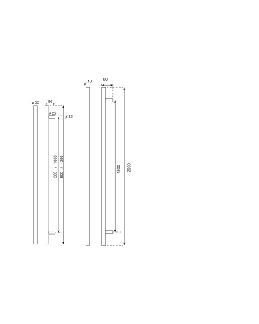 Barra di tiro in acciaio inox Bordeaux Dritta - Nero antracite finitura PVD