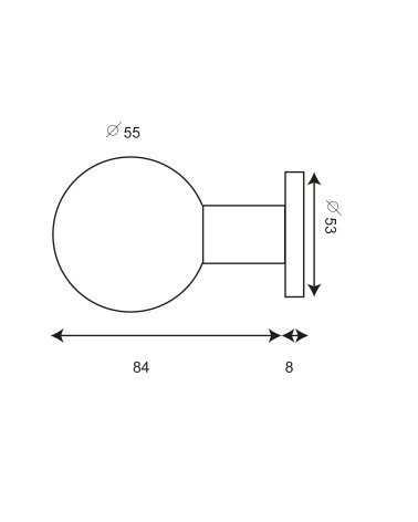 Disegno Pomello palière Boule