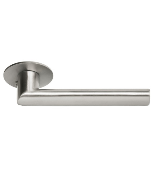 Maniglia porta a sporgenza ridotta inox rosetta fine