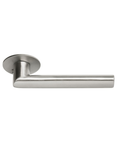 Maniglia porta a sporgenza ridotta inox rosetta fine