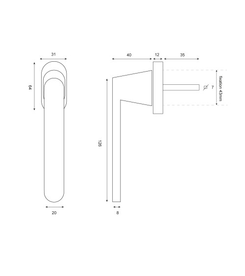 Maniglia per finestra Sol Bronze EUROWALE