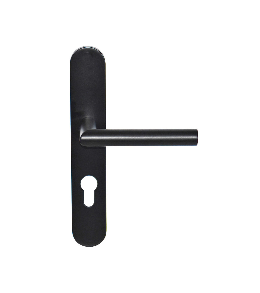 Maniglia Altesse su grande placca nera PVD Cilindro 70
