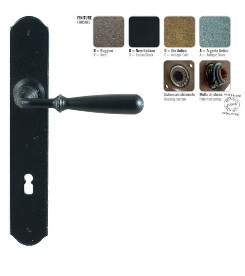 Maniglia per porta colore ruggine FON