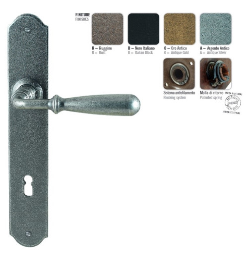 Maniglia per porta colore ruggine FON