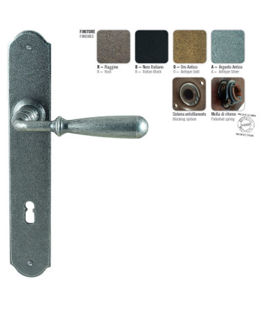 Maniglia per porta colore argento antico FON