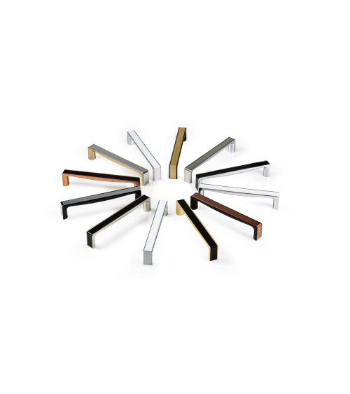 Maniglia per mobile cromo brillante/nero brillante TWIX maniglia design