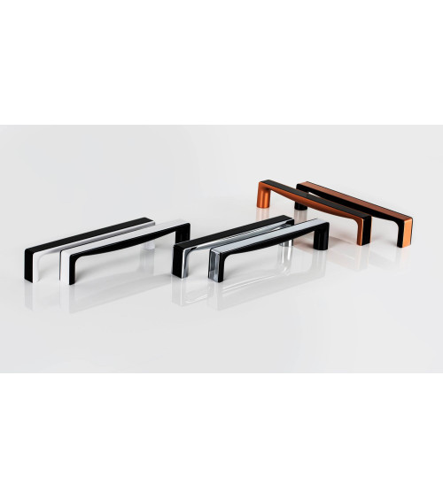 Maniglia per mobile nero brillante/rame TWIX maniglia design