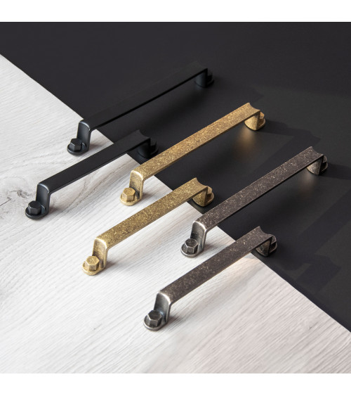 Maniglia per mobile patinata su ottone DUBLIN maniglia design