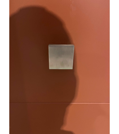 Pomello Porta Quadrato 70x70mm Centro in Inox con Rosetta 52mm
