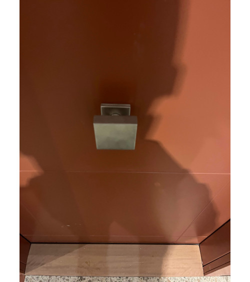 Pomello Porta Quadrato 70x70mm Centro in Inox con Rosetta 52mm