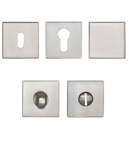 Maniglie per porta quadrate color nichel satinato Marquess