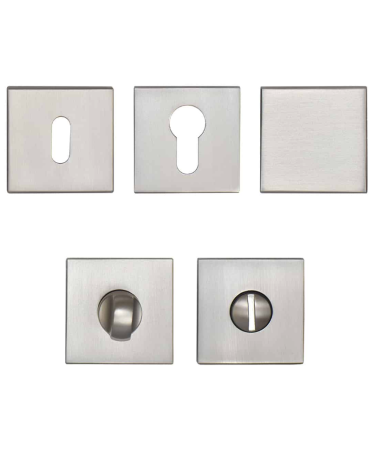 Maniglie per porta quadrate color nichel satinato Marquess