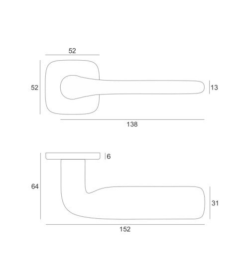 Maniglia porta cromo satinato FLAT maniglia design