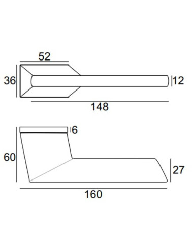 dimensioni della maniglia hexa