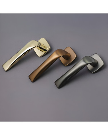 Maniglia per porta FOLD design allineate su sfondo grigio