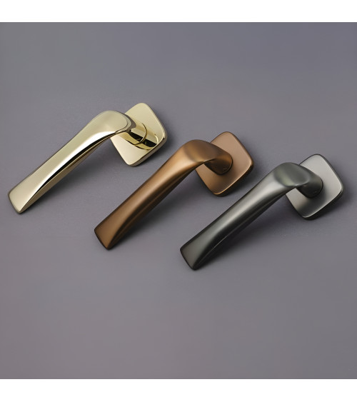 Maniglia per porta oro satinato FOLD design