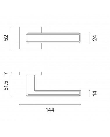 Maniglia per porta RAFLESIA con dimensioni