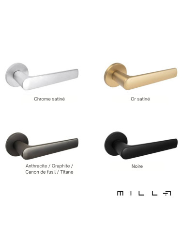 Maniglia per porta MILA design con 4 finiture