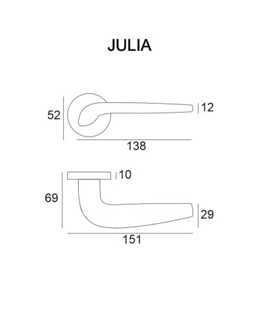 Maniglia per porta JULIA con legende