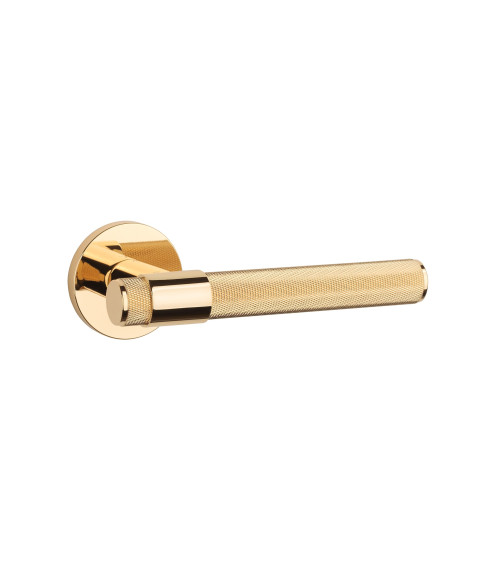 Maniglia per porta finitura oro brillante