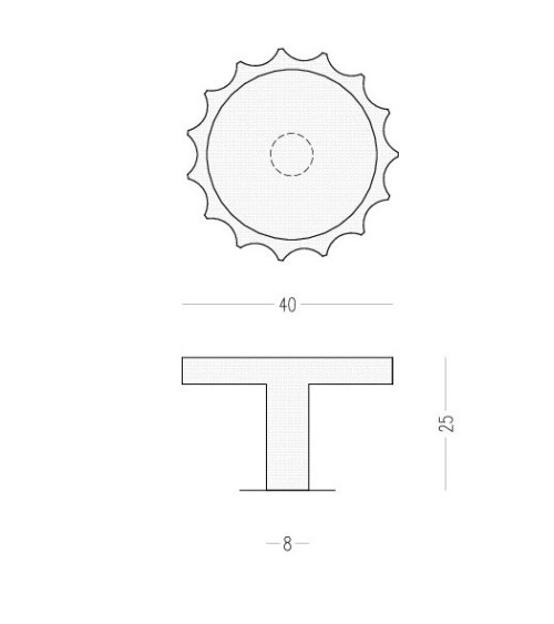 Appendiabiti da parete ottone Lexi - maniglia design