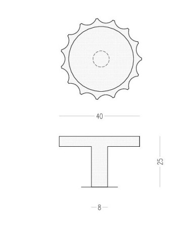 Dimensioni Appendiabiti da Parete in ottone Lexi