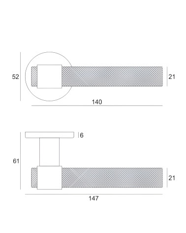 Maniglia per porta DECO con dimensioni