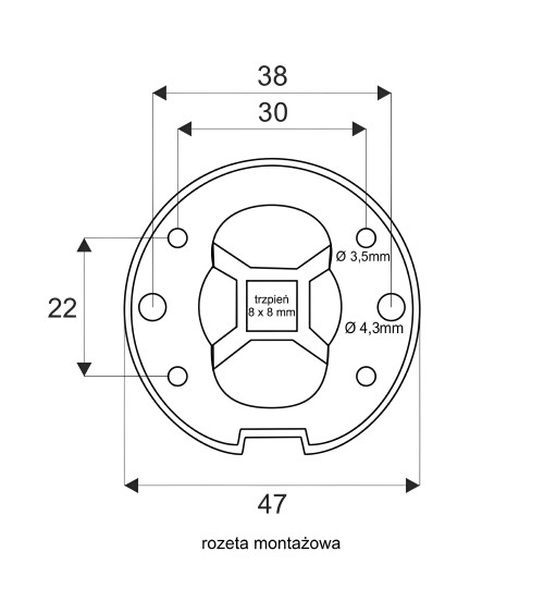 Maniglia per porta cromo satinato ANDREA design