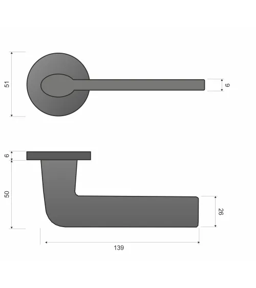 Maniglia porta finitura rame STINGER maniglia design