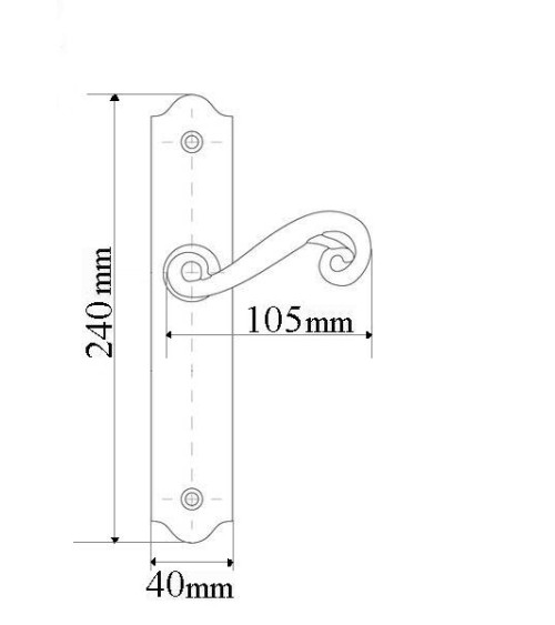 Maniglie per porta retrò nere opache su rosette tonde per porte, cancelli e cancelletti – Collezione Charlotte