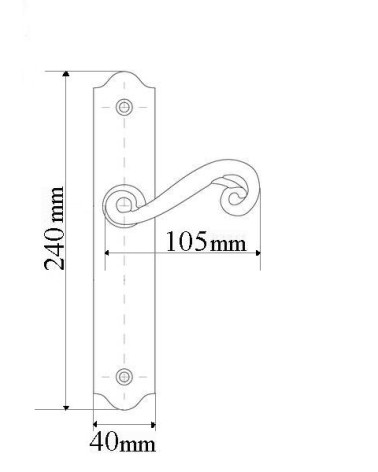 Maniglie per porta retrò nero opaco su rosette rotonde per porte, cancelli e cancelletti – Collezione Charlotte