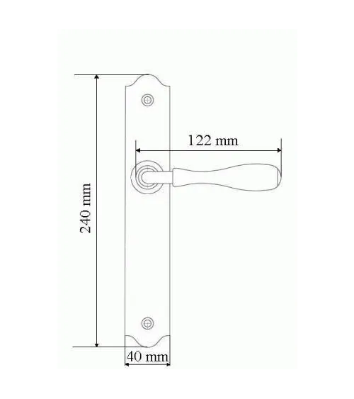 Maniglie per porta retrò nero opaco su rosette rotonde per porte, cancelli e cancelletti – Collezione Joséphine