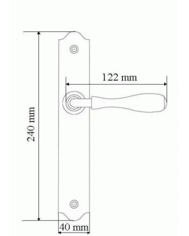 Maniglie per porta retrò nero opaco su rosette rotonde per porte, cancelli e cancelletti – Collezione Joséphine
