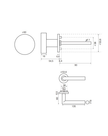 Insieme maniglie palier inox per uso intensivo - modello Altesse/Muka