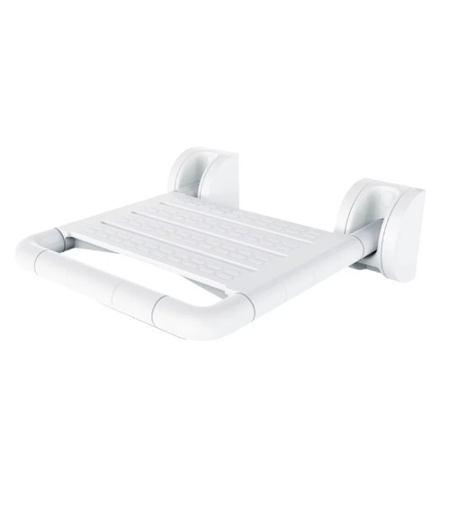 Sedile doccia ribaltabile PMR senza piede – Bianco | Sicurezza & comfort