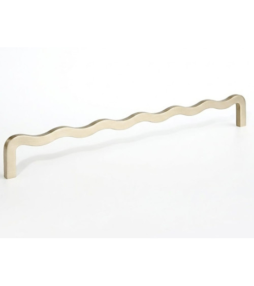 Maniglia Barra Asimmetrica in Ottone Massiccio – Design Moderno