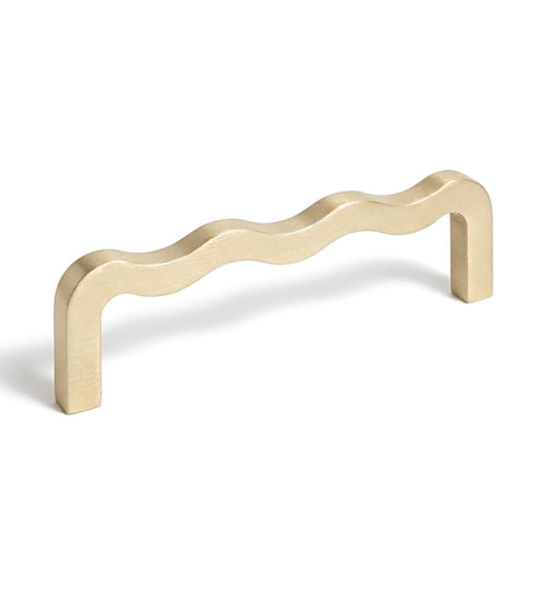 Maniglia Barra Asimmetrica in Ottone Massiccio – Design Moderno
