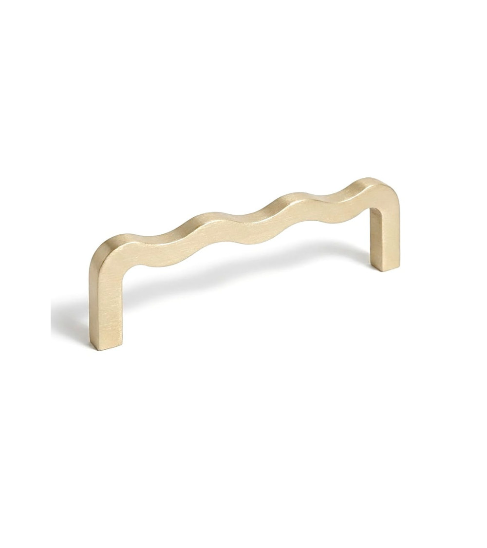 Maniglia Barra Asimmetrica in Ottone Massiccio – Design Moderno